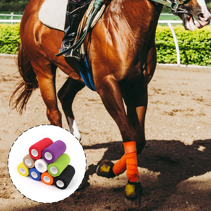 10cm x 4.5m Horse Care Products Colored Hoof Leg Vet Wrap Horse Cohesive Bandage